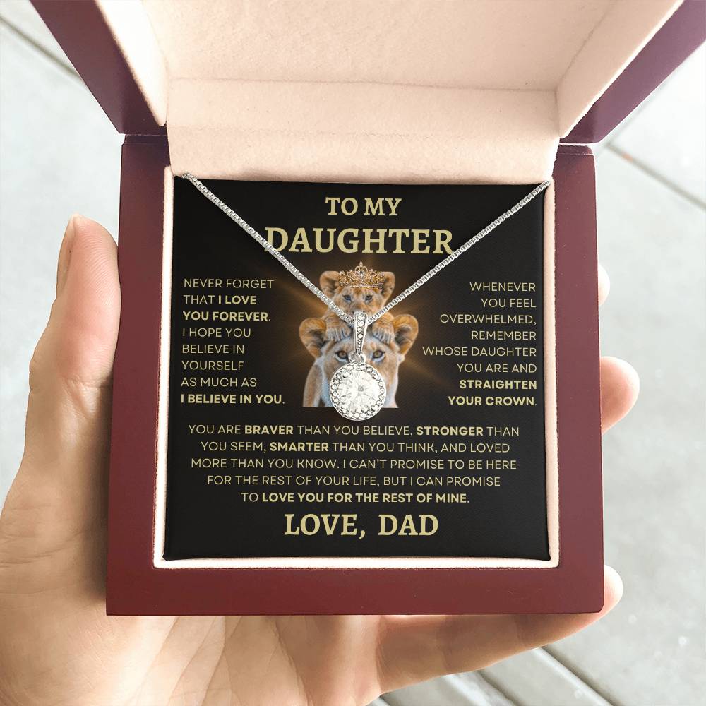 To Daughter Love Dad Eternal Hope Necklace