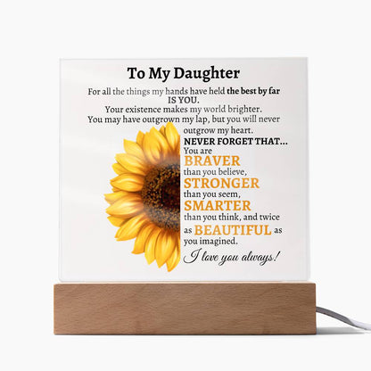 To My Wonderful Daughter Acrylic Plaque