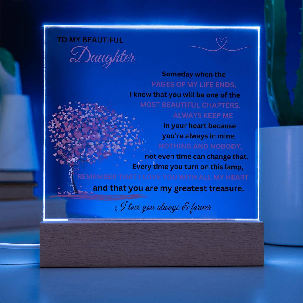 Daughter Love Always Acrylic Plaque