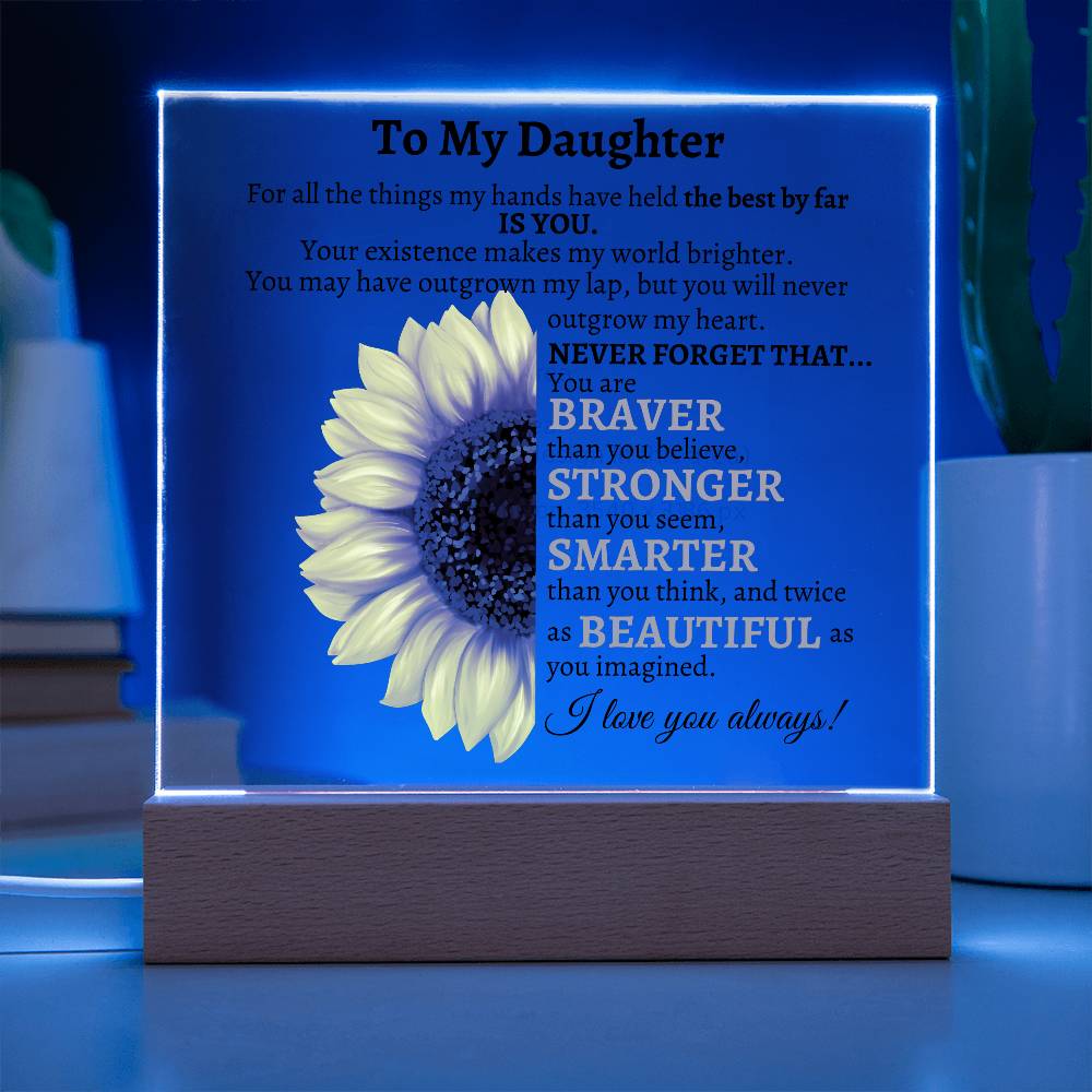 To My Wonderful Daughter Acrylic Plaque