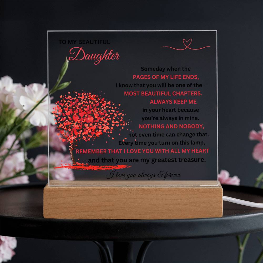 Daughter Love Always Acrylic Plaque