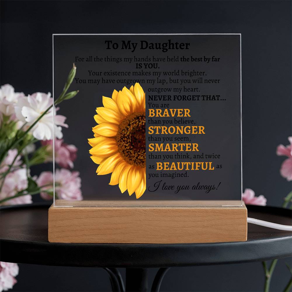 To My Wonderful Daughter Acrylic Plaque