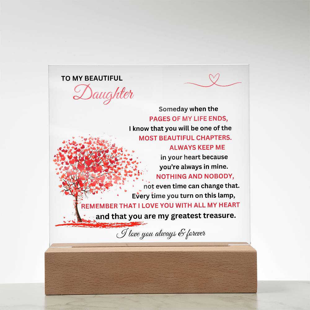 Daughter Love Always Acrylic Plaque