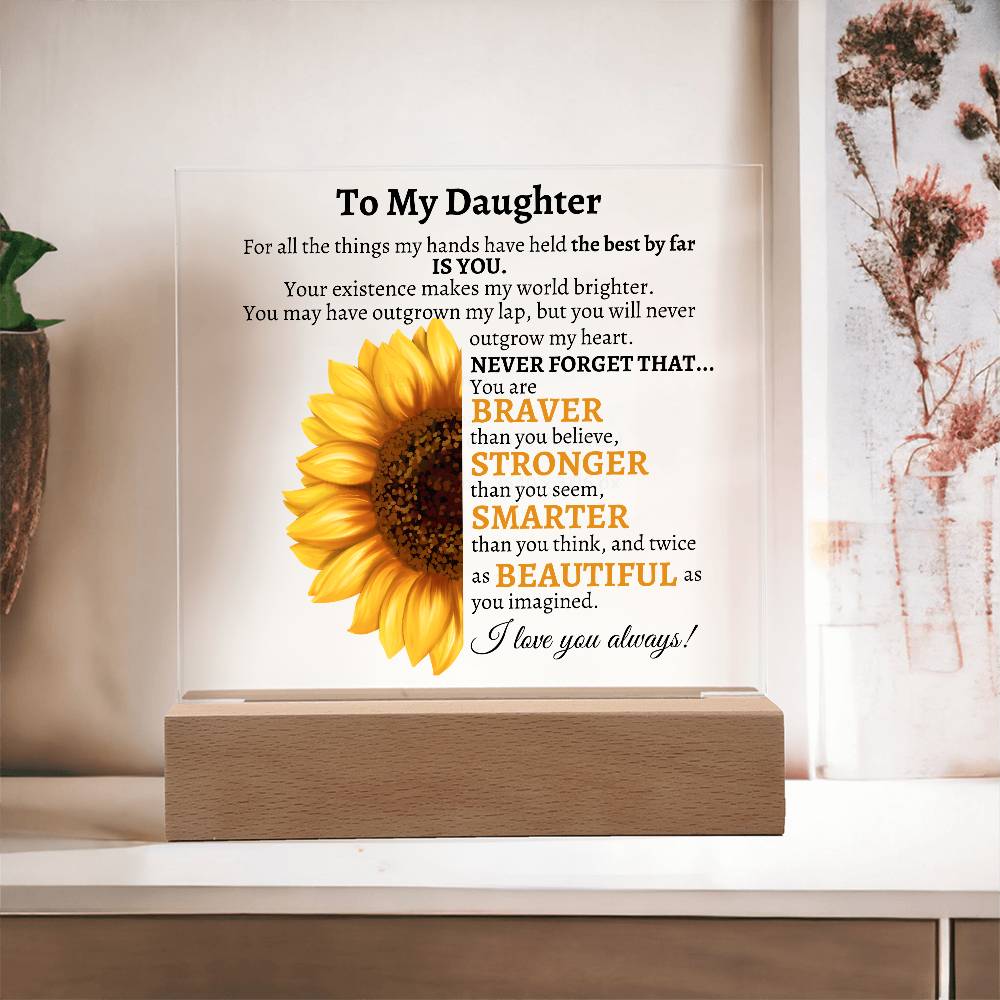 To My Wonderful Daughter Acrylic Plaque