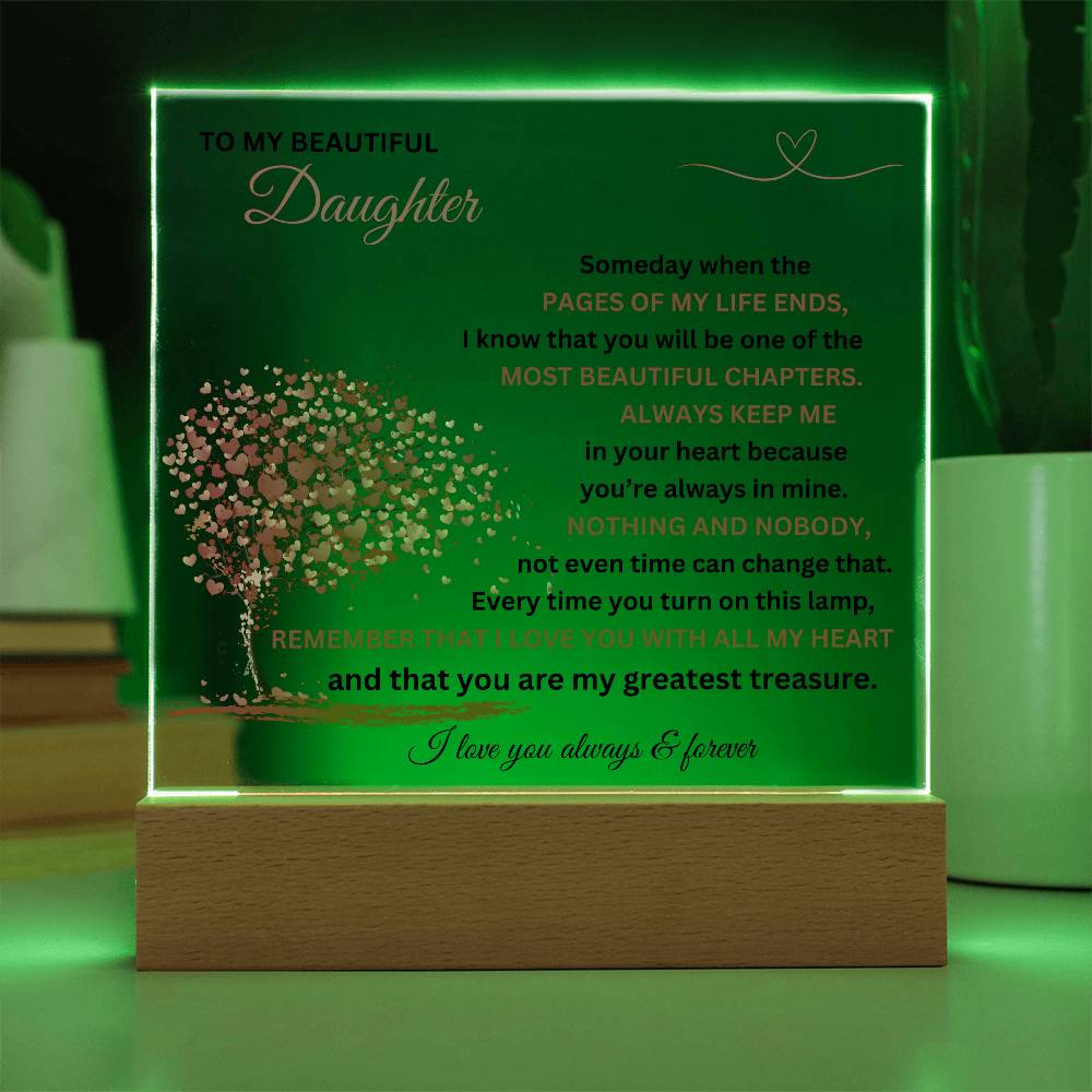 Daughter Love Always Acrylic Plaque