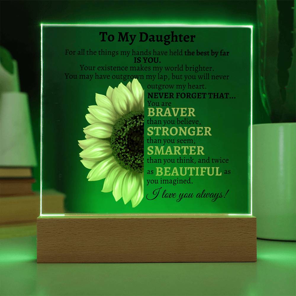 To My Wonderful Daughter Acrylic Plaque