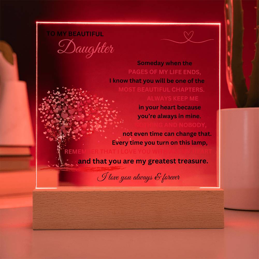 Daughter Love Always Acrylic Plaque