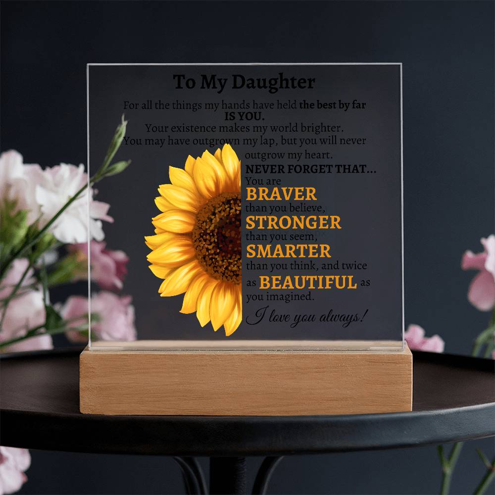 To My Wonderful Daughter Acrylic Plaque