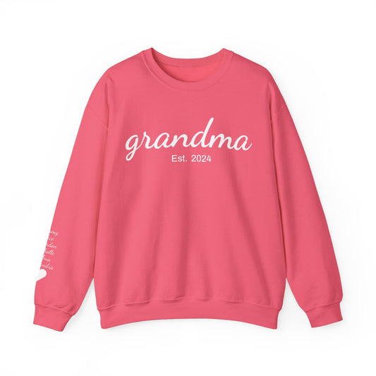 Personalized Grandma Established Sweatshirt